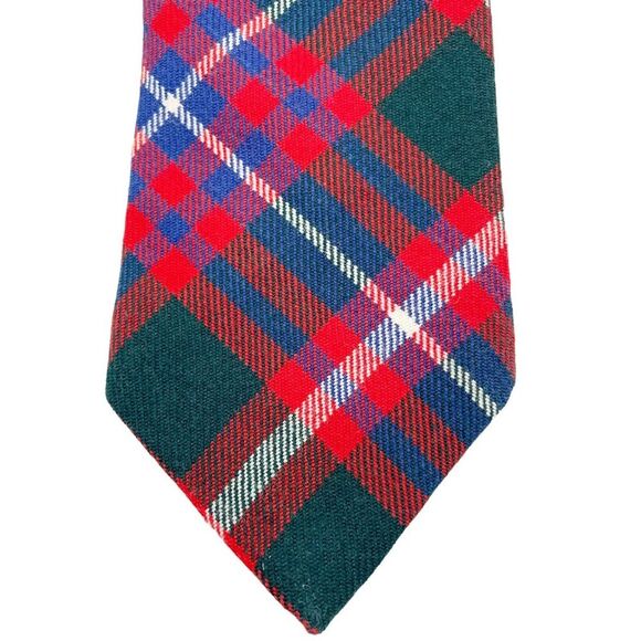 MacFarlane Modern Tartan Neck Tie 100% Wool Scottish Family Clan Men’s Necktie - Picture 7 of 9